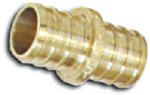 SHARKBITE/CASH ACME Barbed PEX Pipe Coupling, Brass, 1/2 In. Barb x 1/2 In. PLUMBING, HEATING & VENTILATION SHARKBITE/CASH ACME