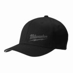 MILWAUKEE ELECTRIC TOOL CORP Flexfit Logo Fitted Hat, Black, L/XL