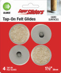 SHEPHERD HDWE. PROD., LLC. Super Sliders 1-1/2" Felt Tap-On Glides 4 pack