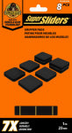 SHEPHERD HDWE. PROD., LLC. Super Sliders Gorilla Glue 1 In. Anti-Slip Square Rubber Furniture Pads (8-Piece)