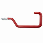 ASSA ABLOY AMERICAS RESIDENTIALI NC Rafter Screw Hook, Red Vinyl-Coated Steel