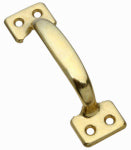 ASSA ABLOY AMERICAS RESIDENTIALI NC Window Sash Lift, Bar Type, Bright Brass Finish, 4 In. HARDWARE & FARM SUPPLIES ASSA ABLOY AMERICAS RESIDENTIALI NC