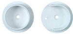 ASSA ABLOY AMERICAS RESIDENTIALI NC Closet Rod Pole Socket Set, White, Plastic, Pr.
