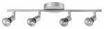 GLOBE ELECTRIC Payton Collection Track Bar, 4-Light, Painted Silver Finish
