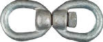 ASSA ABLOY AMERICAS RESIDENTIALI NC Swivel Open Round Eye Connecting Link, Galvanized, 1/2 In.