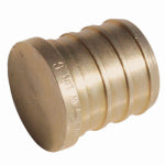SHARKBITE/CASH ACME Barb Insert Pipe Plug, Brass, 1/2 In., 5-Pk.