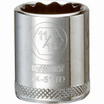 DEWALT DEWALT DWMT74514OSP Drive Hand Socket, 11/16 in Socket, 3/8 in Drive, 12-Point, Steel, Polished Chrome Vanadium TOOLS DEWALT