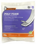 FROST KING Frost King L342H Foam Tape, 3/4 in W, 17 ft L, 1/4 in Thick, Polyfoam, White HARDWARE & FARM SUPPLIES FROST KING