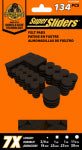 SHEPHERD HDWE. PROD., LLC. Super Sliders Gorilla Glue Round Brown Felt Furniture Pad Variety Assortment (134-Piece)