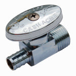 SHARKBITE/CASH ACME Straight Stop, Lead Free, 1/2 In. Barb Insert x 1/2 In. MPT