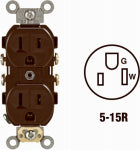 LEVITON MFG CO BRN DUPLEX OUTLET ELECTRICAL LEVITON MFG CO