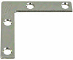 ASSA ABLOY AMERICAS RESIDENTIALI NC 4-Pk., 2 In. Zinc Flat Corner Iron