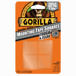 GORILLA Gorilla 6067202 Mounting Tape, 1 in L, 1 in W, Clear PAINT GORILLA