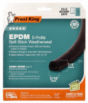 THERMWELL Black Rubber Weatherseal, D-Section, Self Adhesive, 3/8 x 1/4 In. x 17 Ft. HARDWARE & FARM SUPPLIES THERMWELL