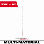 MILWAUKEE ELECTRIC TOOL CORP Shockwave Multi-Material Drill Bit, Impact-Duty Carbide, Hex Shank, 5/16 x 12 In. TOOLS MILWAUKEE ELECTRIC TOOL CORP