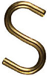 ASSA ABLOY AMERICAS RESIDENTIALI NC Open S Hook, Brass, 1 In., 3-Pk.