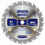 IRWIN Irwin Marathon 14029 Circular Saw Blade, 6-1/2 in Dia, 5/8 in Arbor, 24-Teeth, Carbide Cutting Edge TOOLS IRWIN