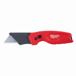 MILWAUKEE Milwaukee FASTBACK 48-22-1500 Compact Utility Knife, 1.27 in L Blade, 0.02 in W Blade, Steel Blade, 1-Blade, Red Handle TOOLS MILWAUKEE