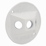 RACO INCORPORATED Round Weatherproof Cluster Cover, (3) 1/2 in. Threaded Outlets, White ELECTRICAL RACO INCORPORATED