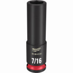 MILWAUKEE Milwaukee SHOCKWAVE Impact Duty Series 49-66-6120 Deep Impact Socket, 7/16 in Socket, 3/8 in Drive, Square Drive TOOLS MILWAUKEE