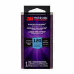 3M COMPANY Pro Grade Sanding Sponge, Pro Grade, Fine 120 Grit, 2.5 x 4.5 x 1 In.