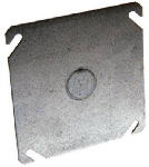 RACO INCORPORATED Flat Knockout Box Cover, 4 In. Square ELECTRICAL RACO INCORPORATED