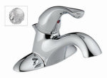 DELTA FAUCET CO Classic Lavatory Faucet, Chrome Single Handle, With Extra Acrylic Handle PLUMBING, HEATING & VENTILATION DELTA FAUCET CO