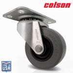 SHEPHERD HDWE. PROD., LLC. 2 in. Gray TPR and Steel Swivel Plate Caster HARDWARE & FARM SUPPLIES SHEPHERD HDWE. PROD., LLC.