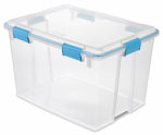STERILITE Sterilite 19384304 Gasket Box, 80 qt Capacity, Clear, 24 in L, 18 in W, 15-1/4 in H HOUSEWARES STERILITE