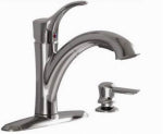 AMERICAN STANDARD American Standard Mesa 9015.101.002 Pull-Out Kitchen Faucet with Soap Dispenser, 1.8 gpm, 1-Handle, Swivel Spout PLUMBING, HEATING & VENTILATION AMERICAN STANDARD