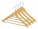 WHITMOR Wood Suit Hangers, 4-Pk. HOUSEWARES WHITMOR