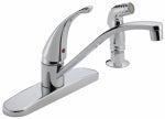 PEERLESS FAUCET Delta Peerless Tunbridge Series P188500LF Kitchen Faucet with Side Sprayer, 1.8 gpm, 1-Handle, Chrome-Plated, Deck PLUMBING, HEATING & VENTILATION PEERLESS FAUCET