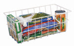PANACEA PRODUCTS CORP Storage Basket, White Steel, 5.5 x 14.75 x 8.5 In. HOUSEWARES PANACEA PRODUCTS CORP