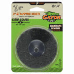 GATOR Gator 7006GA Stripping Wheel, 3 in Dia, 1/4 in Arbor, Extra Coarse TOOLS GATOR