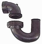US HARDWARE US Hardware P-097C Vanity Trap, 1-1/4 x 1-1/2 in, Black AUTOMOTIVE US HARDWARE