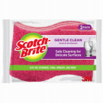 SCOTCH-BRITE Scotch-Brite DD-3 Scrub Sponge, 4.4 in L, 2.6 in W, 0.8 in Thick, Cellulose, Pink CLEANING & JANITORIAL SUPPLIES SCOTCH-BRITE