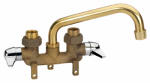 HOMEWERKS WORLDWIDE LLC Laundry Faucet, Clamp Mount, Rough Brass, 2 Chrome Handles PLUMBING, HEATING & VENTILATION HOMEWERKS WORLDWIDE LLC