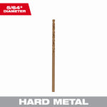 MILWAUKEE Milwaukee RED HELIX 48-89-2302 Jobber Drill Bit, 5/64 in Dia, 2 in OAL, Twist Flute, 2-Flute, 5/64 in Dia Shank TOOLS MILWAUKEE