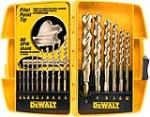 DEWALT DEWALT DW1956 Drill Bit Set, High Performance, 16-Piece, Steel, Ferrous Oxide TOOLS DEWALT
