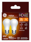 GE GE Relax 31374 Replacement Bulb, High-Definition, A15 Lamp, 40 W Equivalent, Medium (E26) Lamp Base, Dimmable, White ELECTRICAL GE
