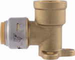 SHARKBITE SharkBite Max Series UR334A Drop Ear Elbow, 1/2 in, 90 deg Angle, Brass, 250 psi Pressure PLUMBING, HEATING & VENTILATION SHARKBITE