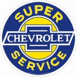 OPEN ROAD BRANDS LLC Metal Sign, "Chevrolet Super Service", 12 x 12 In. HOUSEWARES OPEN ROAD BRANDS LLC