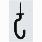 ASSA ABLOY AMERICAS RESIDENTIALI NC Modern Ceiling J Hook, Black, 50-Lb. Load, 3-11/32 In. HARDWARE & FARM SUPPLIES ASSA ABLOY AMERICAS RESIDENTIALI NC