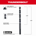 MILWAUKEE Milwaukee Thunderbolt 48-89-2721 Jobber Drill Bit, 15/64 in Dia, 3-7/8 in OAL, Parabolic Flute, 3-Flute, 3-Flat Shank TOOLS MILWAUKEE