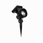 FUSION PRODUCTS LTD. Solar LED Spotlight, Black Plastic, 55 Lumens ELECTRICAL FUSION PRODUCTS LTD.