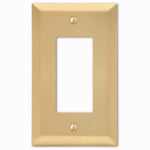 AMERTAC-WESTEK Century Wall Plate, Satin Brass, Steel, 1 Rocker