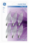 GE GE 75223 Decorative Light Bulb, 25 W, CA10 Lamp, Candelabra Lamp Base, 220 Lumens, 2500 K Color Temp ELECTRICAL GE