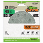 GATOR Gator 9010 Sanding Disc, 5 in Dia, 40 Grit, Coarse, Aluminum Oxide Abrasive, 8-Hole TOOLS GATOR