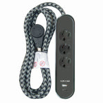 KAB ENTERPRISE CO LTD 3-Outlet Power Cord & USB Charger, Black, 6 Ft. ELECTRICAL KAB ENTERPRISE CO LTD