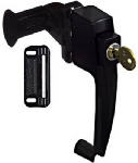 ASSA ABLOY AMERICAS RESIDENTIALI NC Screen & Storm Door Latch, Keyed, Push-Button, Black Satin HARDWARE & FARM SUPPLIES ASSA ABLOY AMERICAS RESIDENTIALI NC